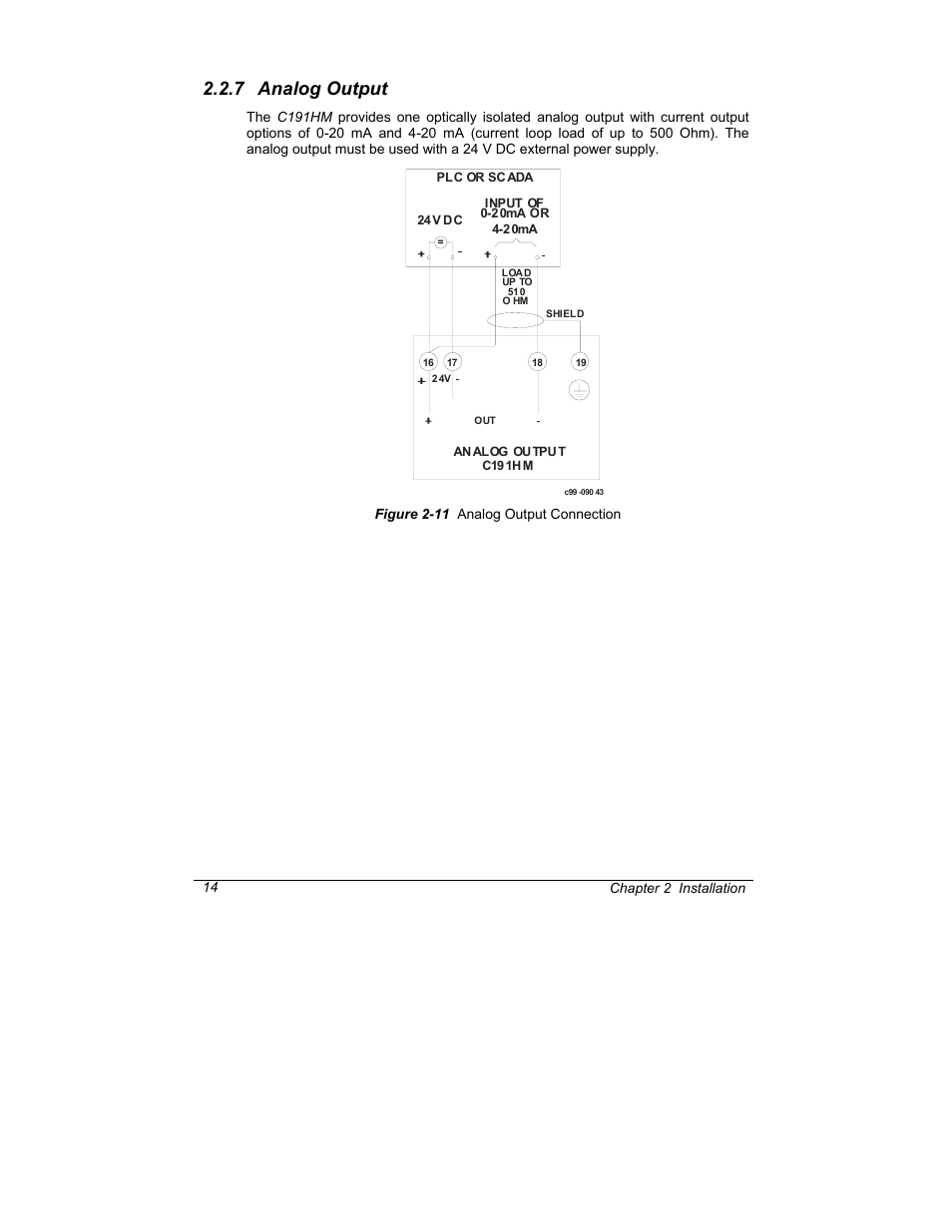 Analog output, 7 analog output | SATEC C191HM User Manual | Page 23 / 63