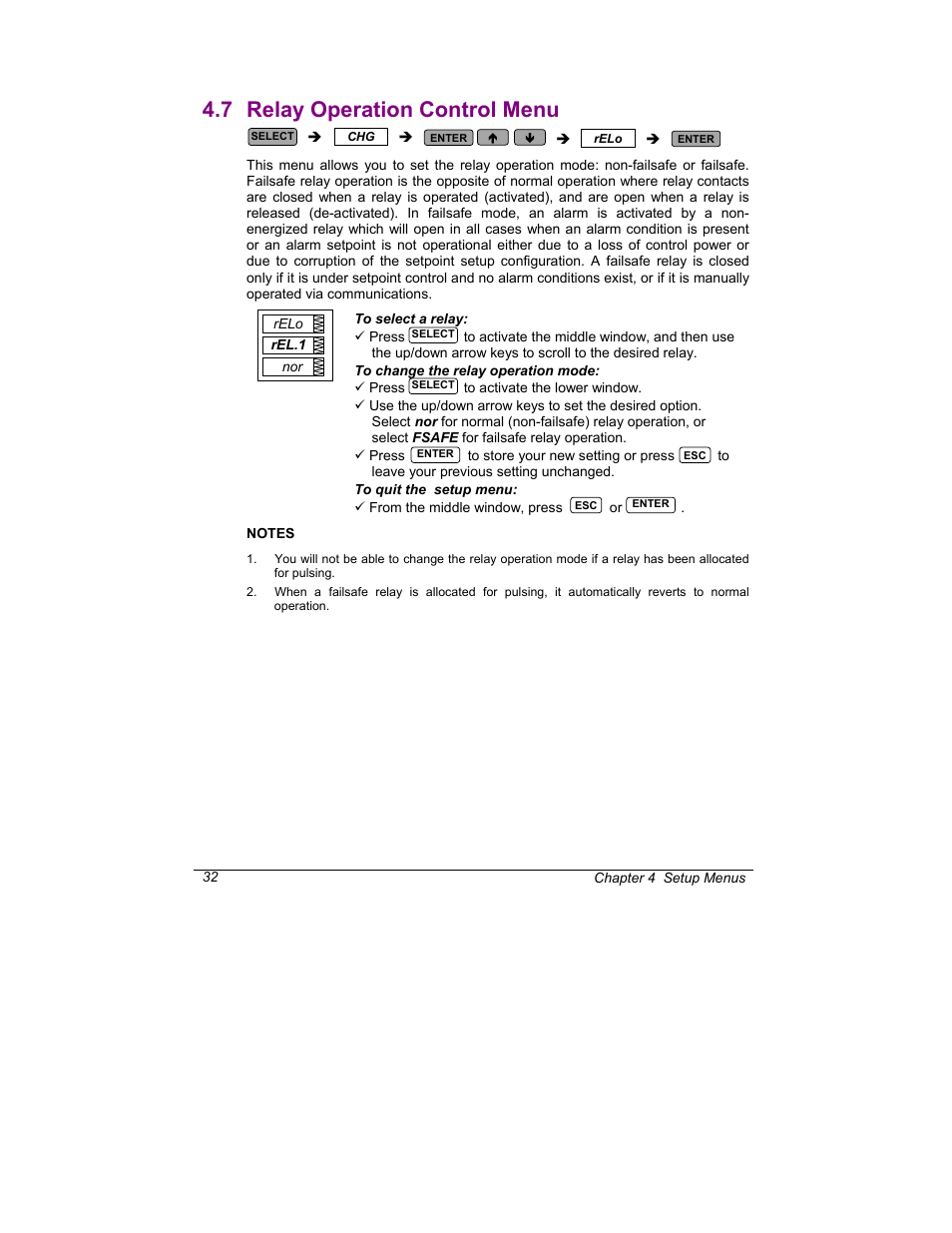 Relay operation control menu, 7 relay operation control menu | SATEC C191HM User Manual | Page 41 / 63