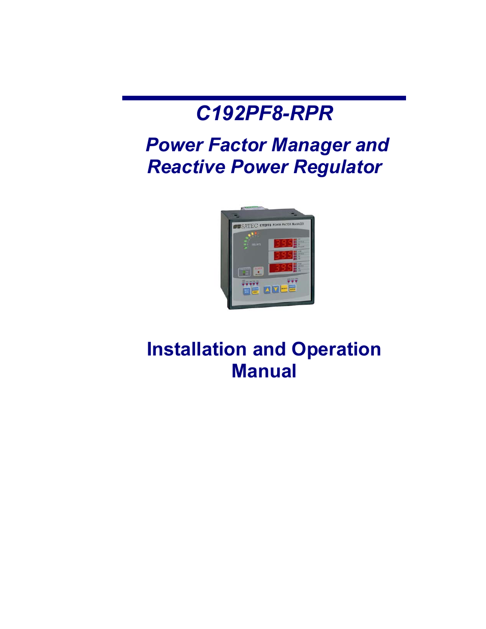 C192pf8-rpr | SATEC C192PF8-RPR User Manual | Page 2 / 75