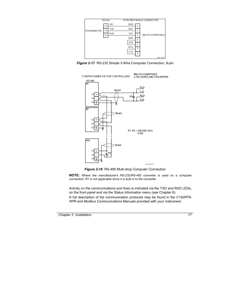 Chapter 2 installation 17 | SATEC C192PF8-RPR User Manual | Page 22 / 75