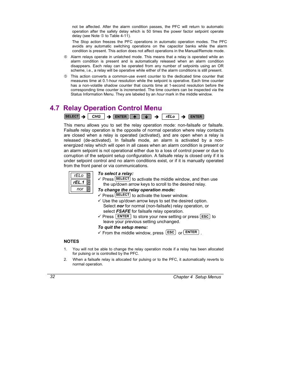 7 relay operation control menu | SATEC C192PF8-RPR User Manual | Page 37 / 75
