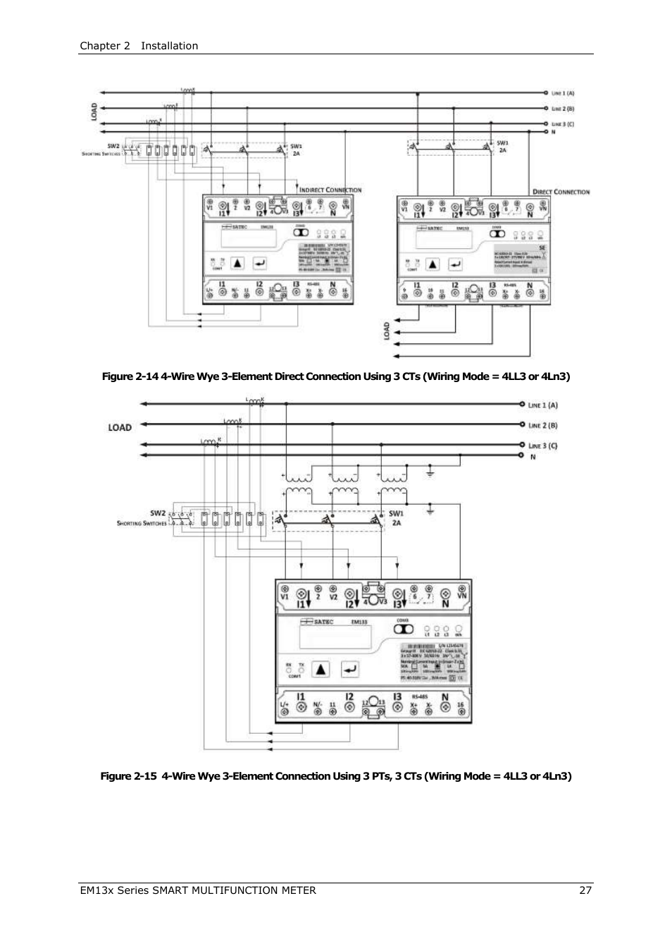 SATEC EM132-133 Manual User Manual | Page 27 / 152