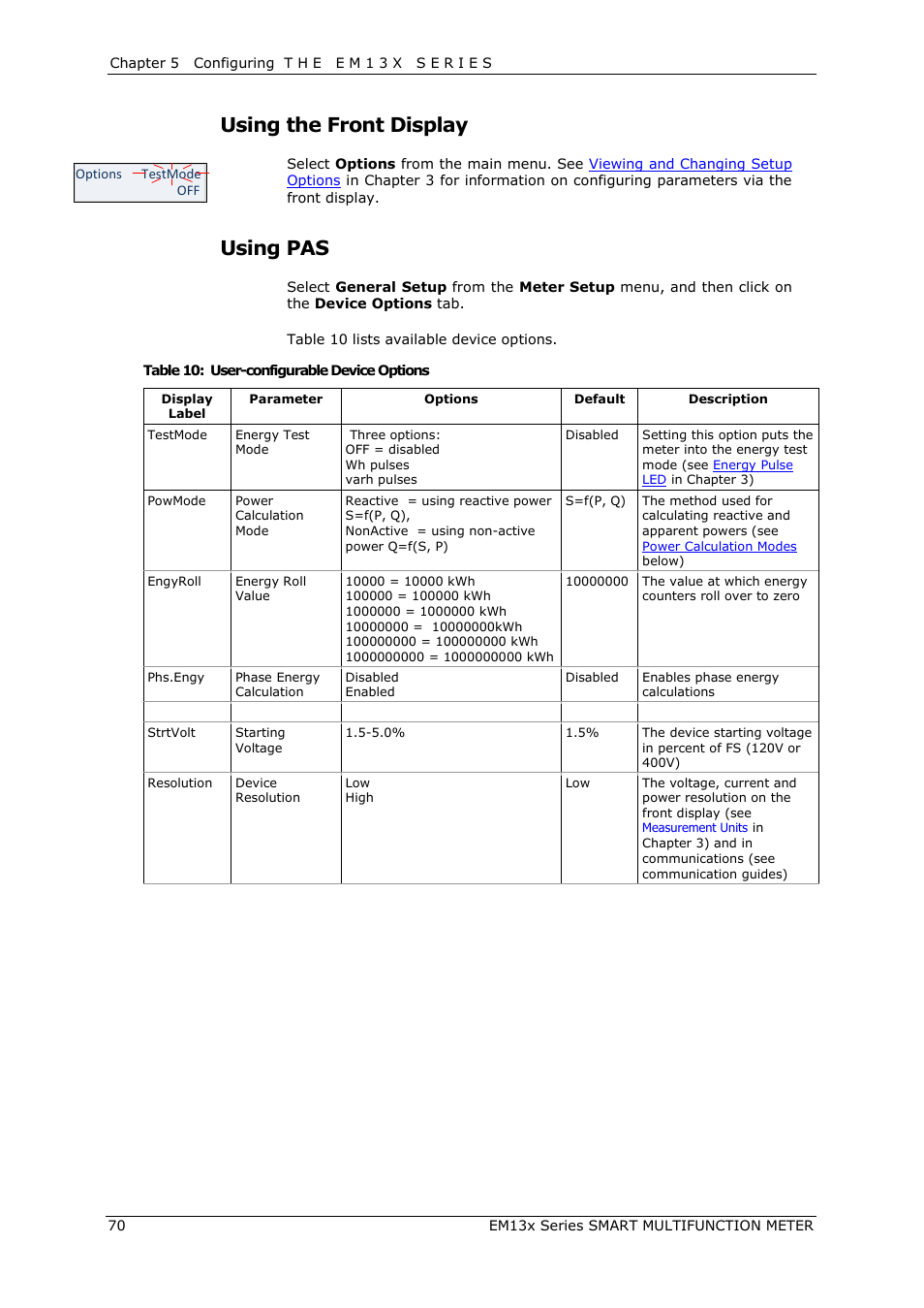 Using the front display, Using pas | SATEC EM132-133 Manual User Manual | Page 70 / 152