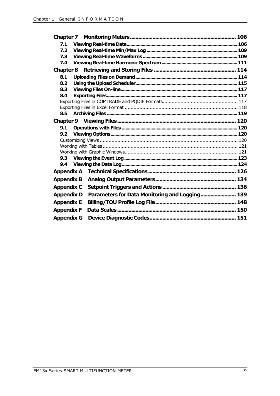 SATEC EM132-133 Manual User Manual | Page 9 / 152