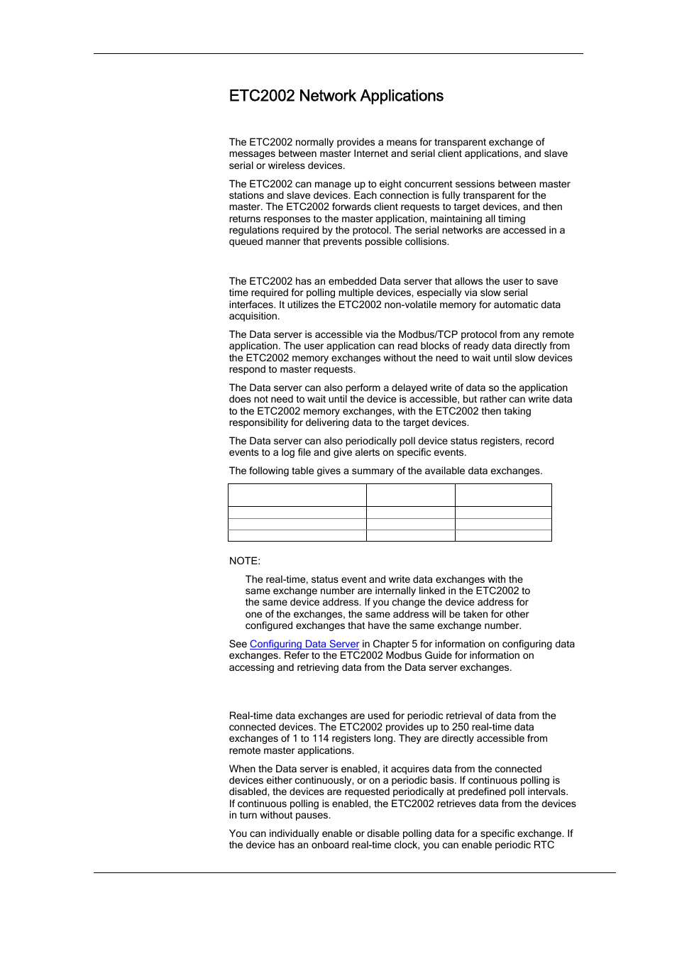 Etc2002 network applications, Transparent gateway, Data server | SATEC ETC2002 User Manual | Page 17 / 57