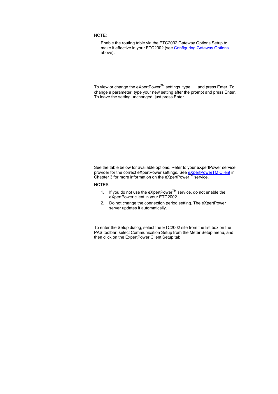 Configuring expertpower client, In chapter 5, In chapter 5 for more information on | SATEC ETC2002 User Manual | Page 44 / 57