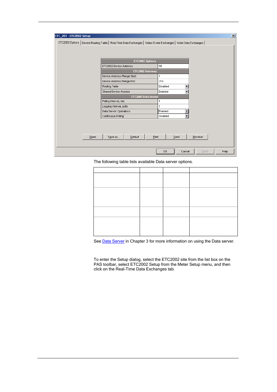 Configuring local time settings, In chapter 5 for information on | SATEC ETC2002 User Manual | Page 48 / 57