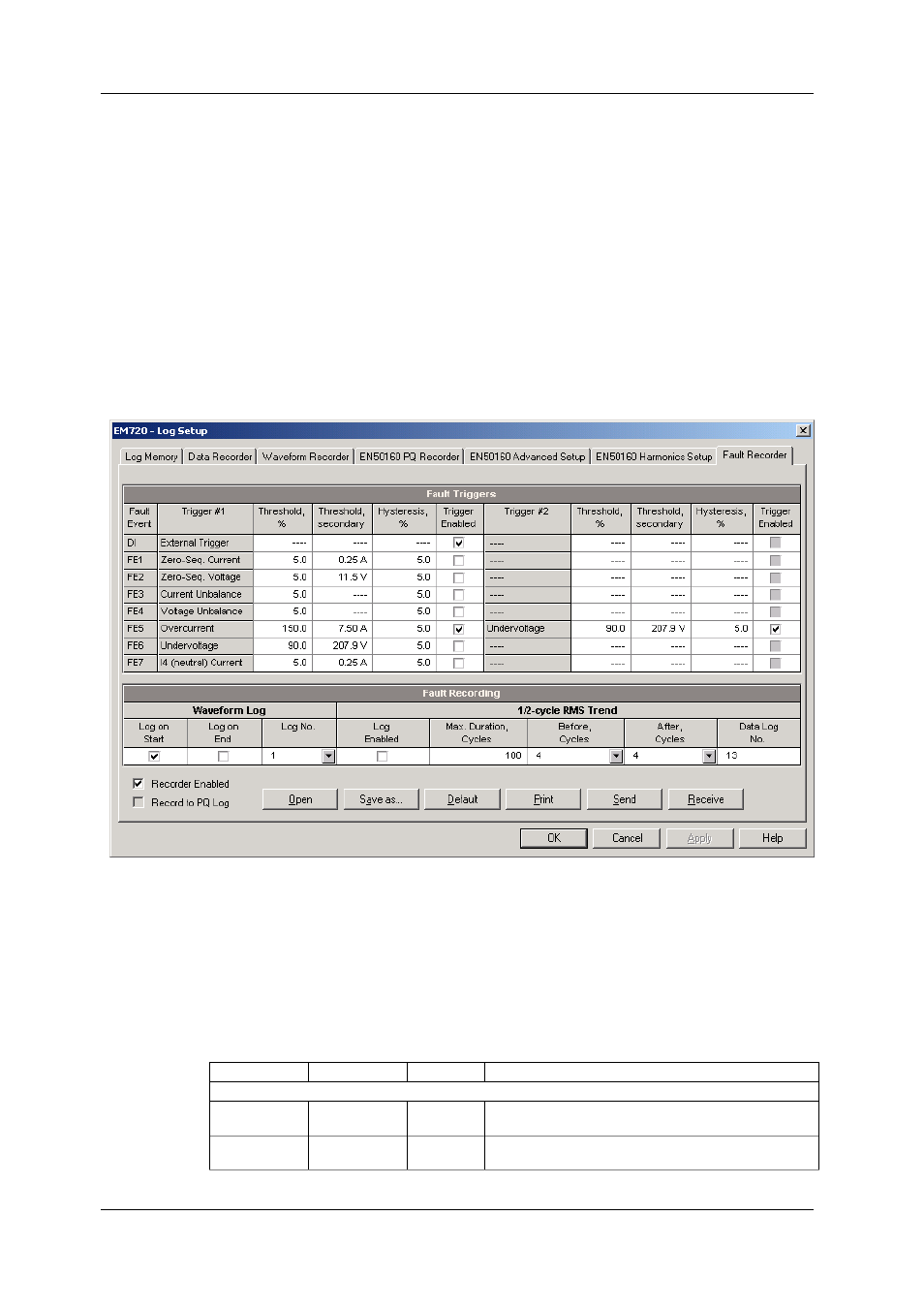 Configuring the fault recorder, In chapter 5 f, Configuring the fault | Recorder | SATEC EM720 Operation Manual User Manual | Page 110 / 218