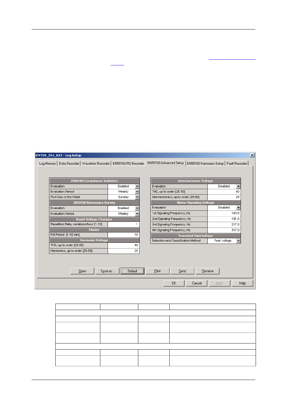 En50160 advanced setup | SATEC EM720 Operation Manual User Manual | Page 118 / 218