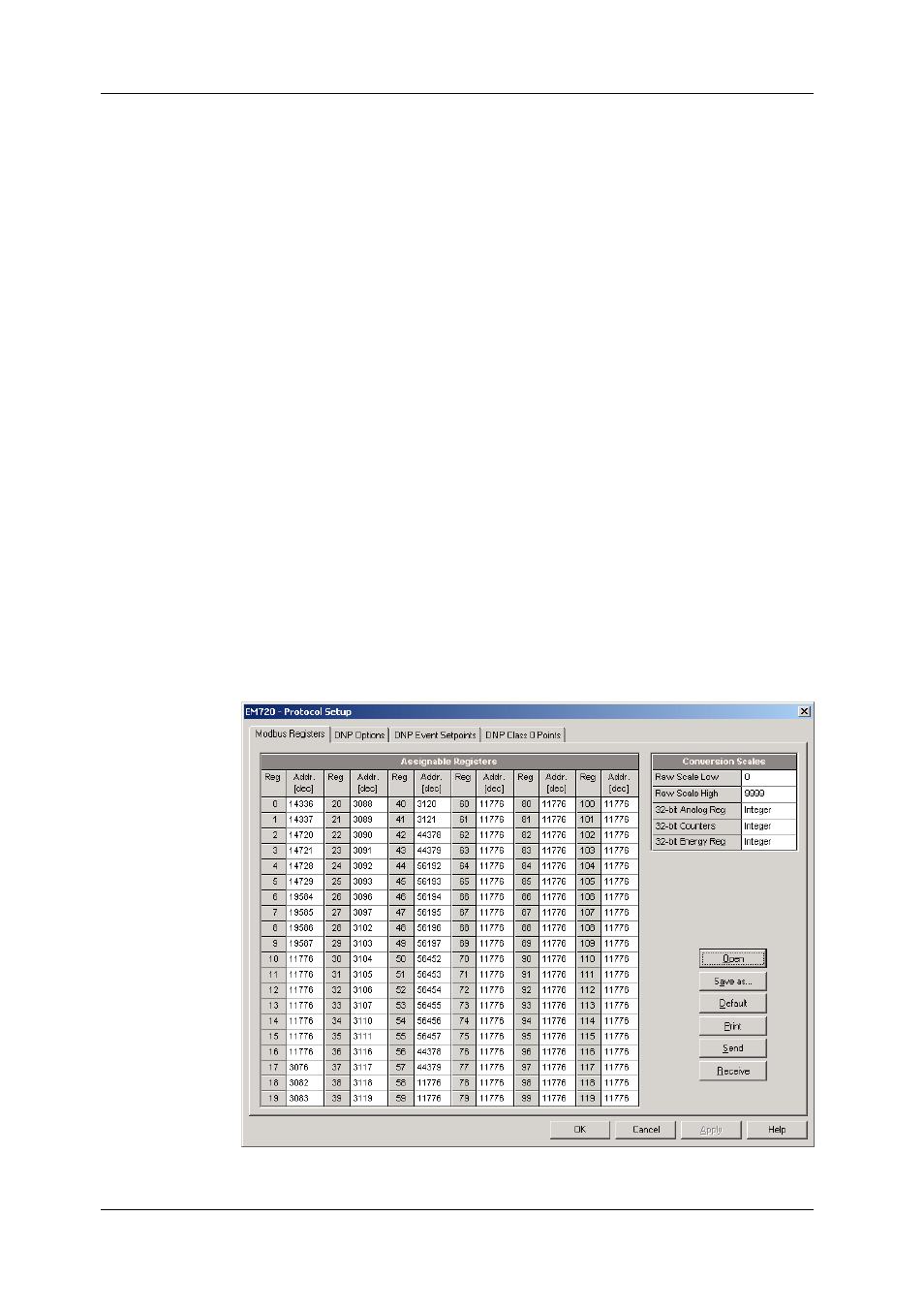 Configuring communication protocols, Configuring modbus, Modbus point mapping | En50160 harmonics limits setup | SATEC EM720 Operation Manual User Manual | Page 120 / 218