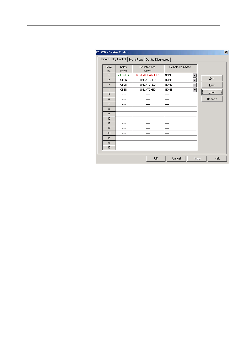Operating event flags, Device event flags | SATEC EM720 Operation Manual User Manual | Page 133 / 218