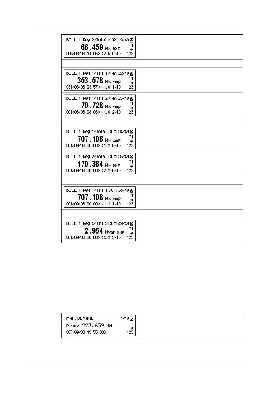 Engineering maximum demand data display | SATEC EM720 Operation Manual User Manual | Page 39 / 218