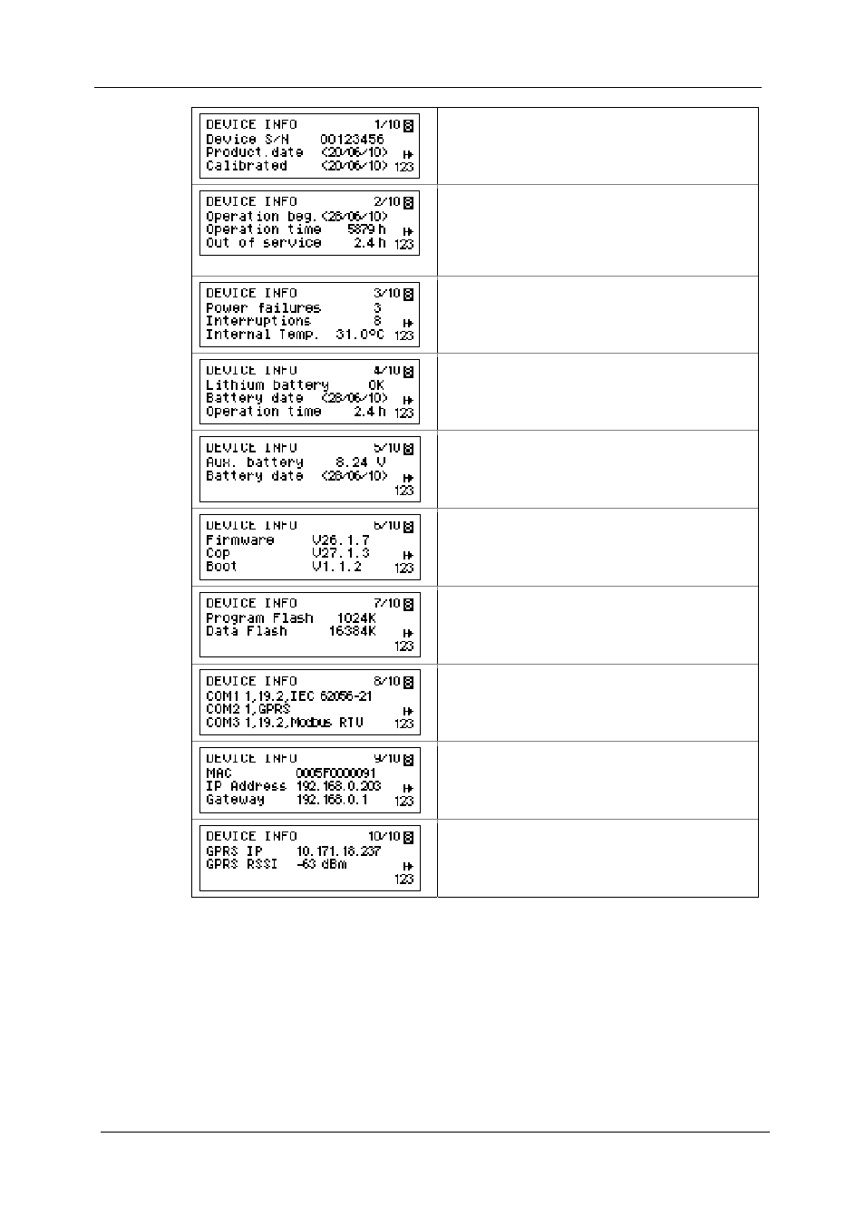 Device diagnostics display, In chapter 3 on | SATEC EM720 Operation Manual User Manual | Page 43 / 218