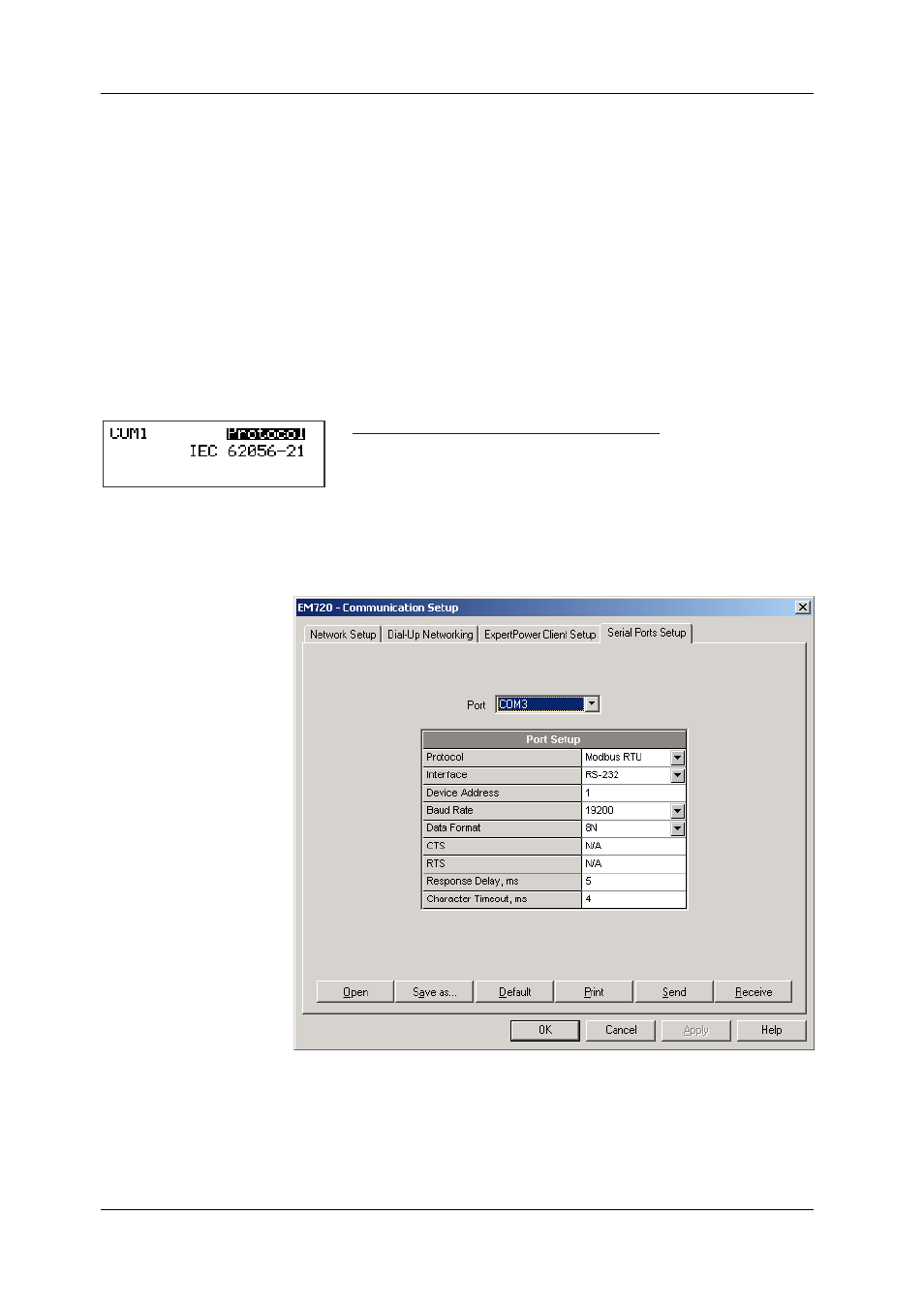 Configuring the em720, Configuring communications, Setting up serial communication ports | Chapter 5, Setting up serial, Communication ports, In chapter 5), On how to, Chapter 5 configuring the em720 | SATEC EM720 Operation Manual User Manual | Page 60 / 218