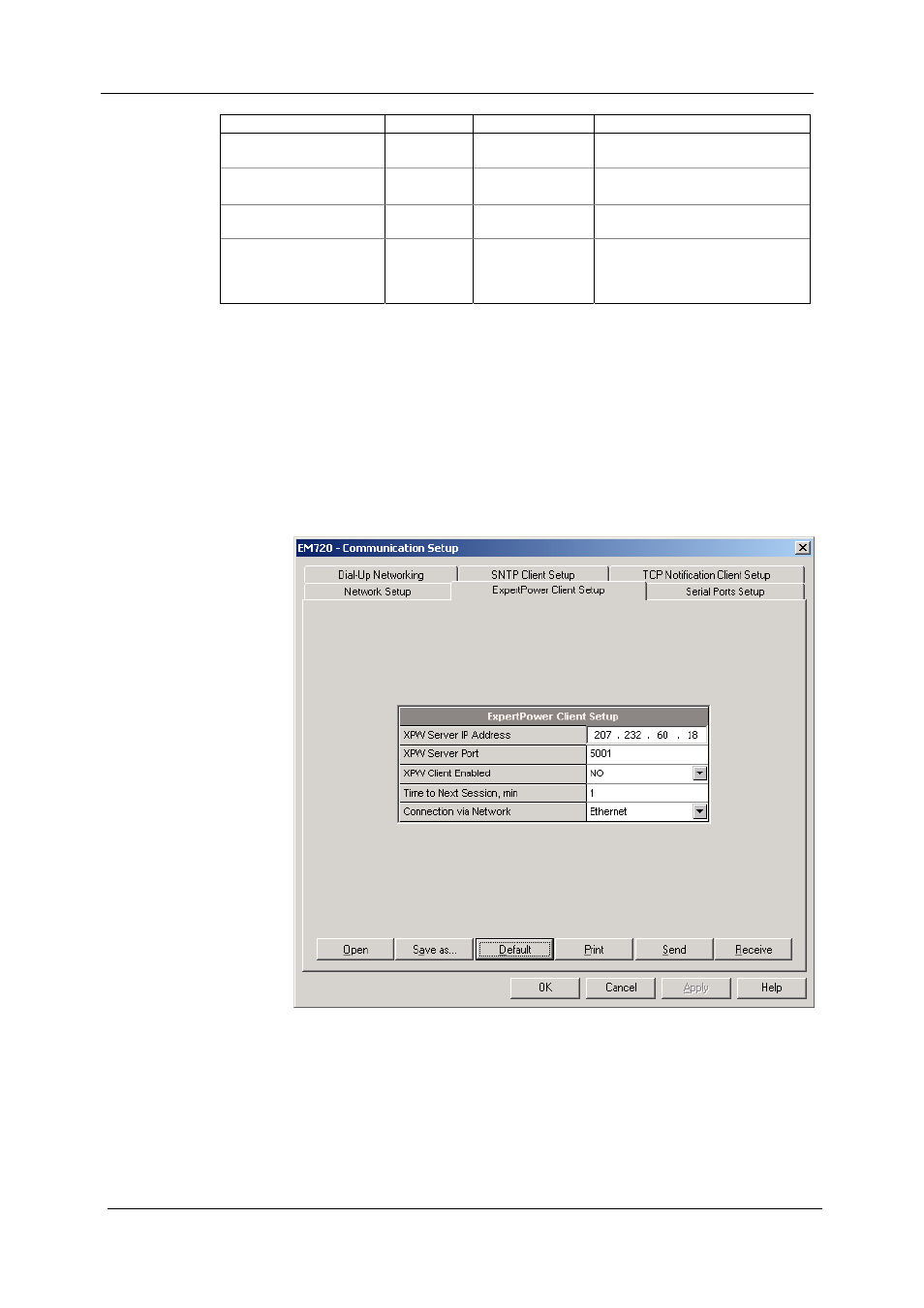Setting-up expertpower client, Setting-up, Expertpower client | SATEC EM720 Operation Manual User Manual | Page 65 / 218