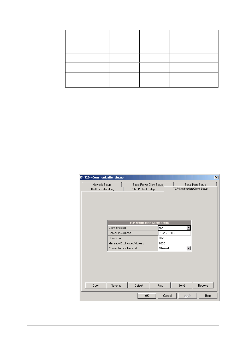 Setting-up tcp notification client | SATEC EM720 Operation Manual User Manual | Page 66 / 218