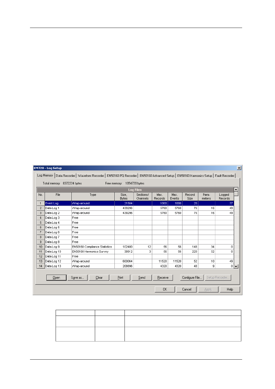 Configuring recorders, Configuring meter memory | SATEC EM720 Operation Manual User Manual | Page 98 / 218