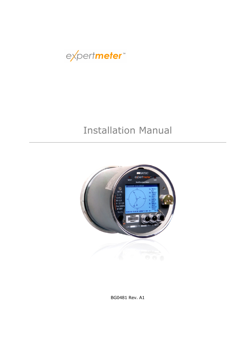 SATEC EM920 Installation Manual User Manual | 37 pages