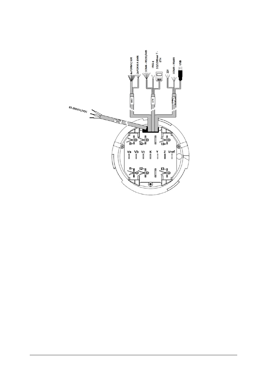 Meter external connections, Figure 5:meter base – rear view | SATEC EM920 Installation Manual User Manual | Page 13 / 37