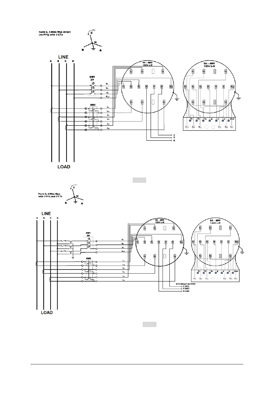 Setup: 4ln3, Wiring setup: 4ln3 | SATEC EM920 Installation Manual User Manual | Page 15 / 37