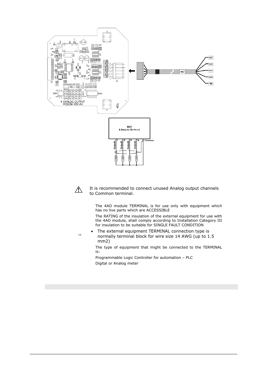 Figure 18: 4ao connection | SATEC EM920 Installation Manual User Manual | Page 21 / 37