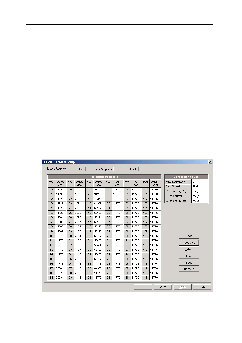 Configuring communication protocols, Configuring modbus, Modbus point mapping | En50160 harmonics limits setup | SATEC EM920 Operation Manual User Manual | Page 127 / 225