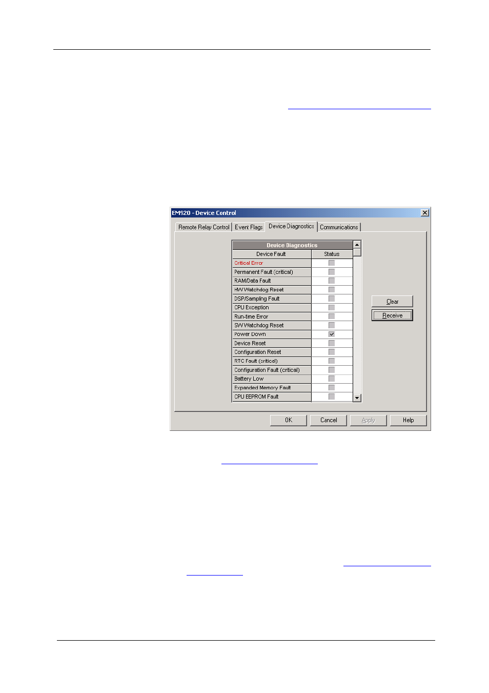Clearing device diagnostics, Reset of accumulators and log files, Viewing and clearing device diagnostics | Reset of, Accumulators and log files, Clearing device, Diagnostics, Reset, Of accumulators and log files, In chapter 6 f | SATEC EM920 Operation Manual User Manual | Page 137 / 225