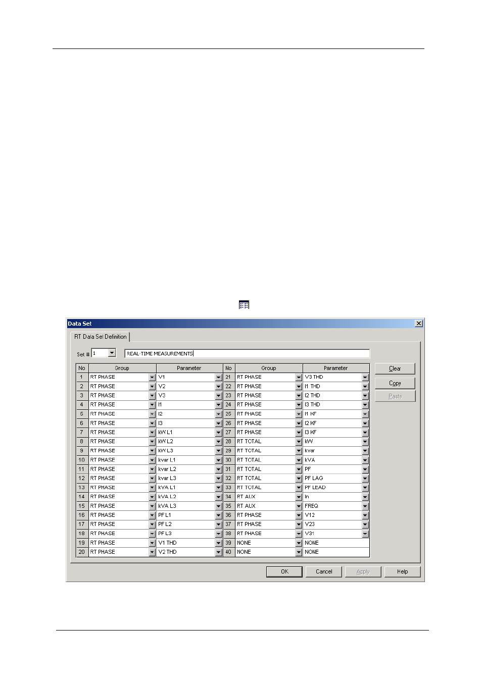 Monitoring meters, Viewing real-time data, Organizing data sets | Chapter 7, Chapter 7 monitoring meters | SATEC EM920 Operation Manual User Manual | Page 145 / 225