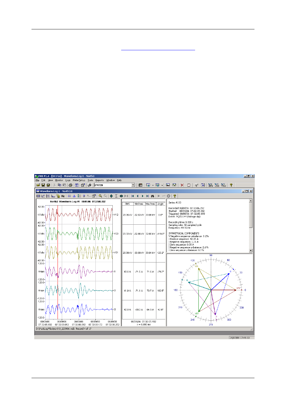 Waveform viewing options, Viewing phasor diagrams, Viewing symmetrical components | SATEC EM920 Operation Manual User Manual | Page 176 / 225