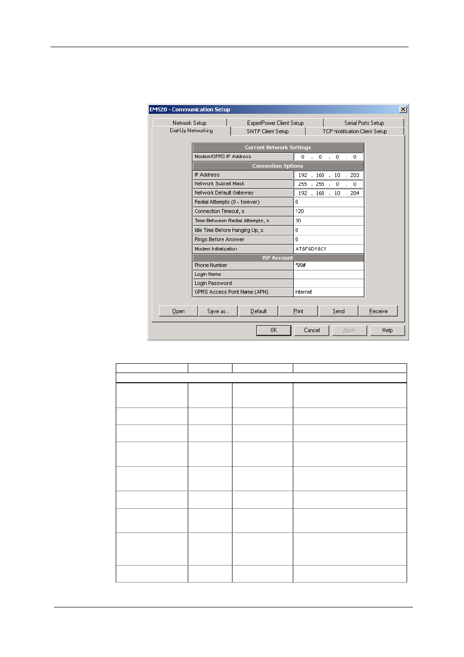 Setting-up dial-up gprs network, In chapter 5 on, Setting-up dial-up | Gprs network, In chapter 5) | SATEC EM920 Operation Manual User Manual | Page 67 / 225
