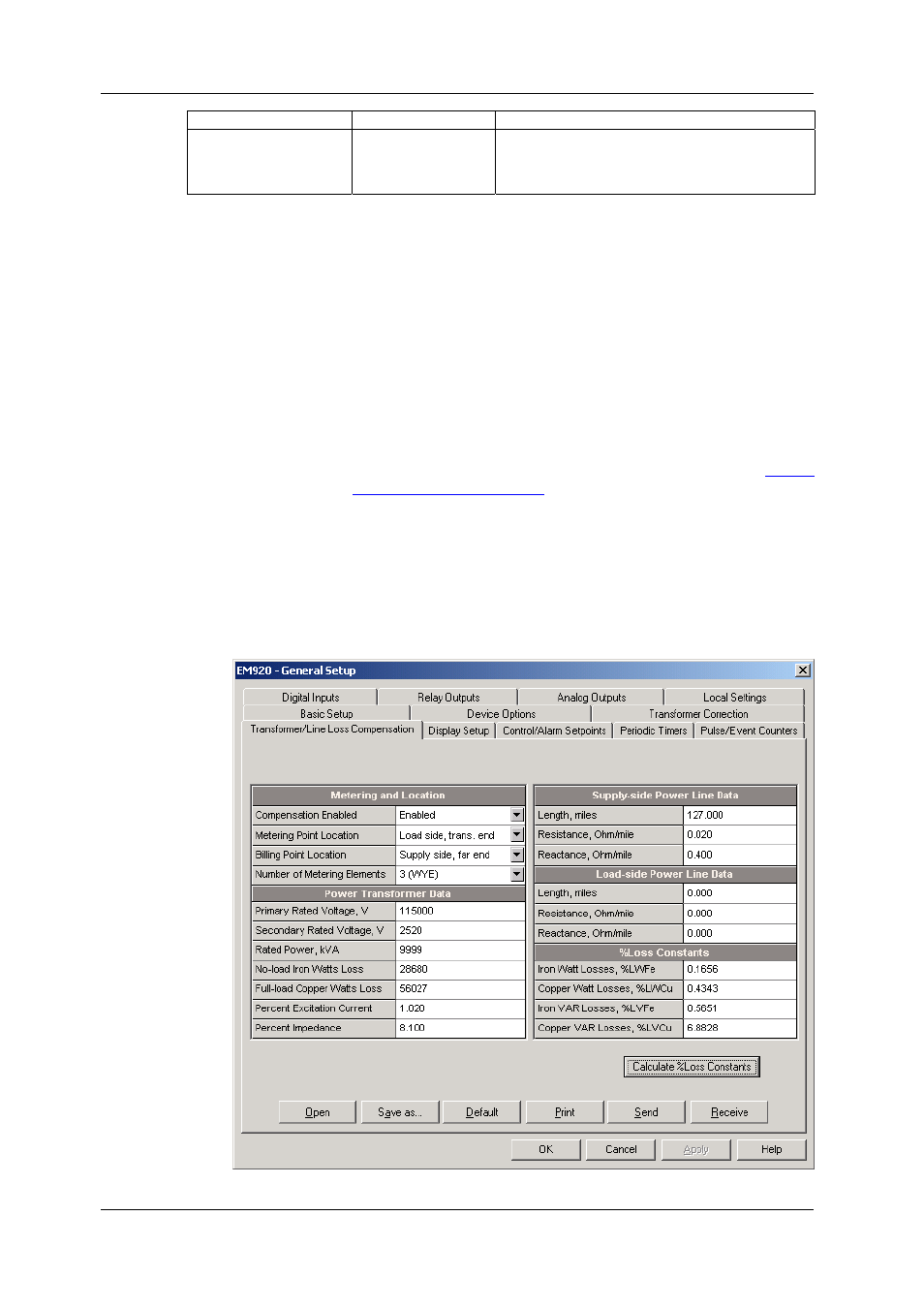 Transformer/line loss compensation setup, In chapter 5 | SATEC EM920 Operation Manual User Manual | Page 78 / 225