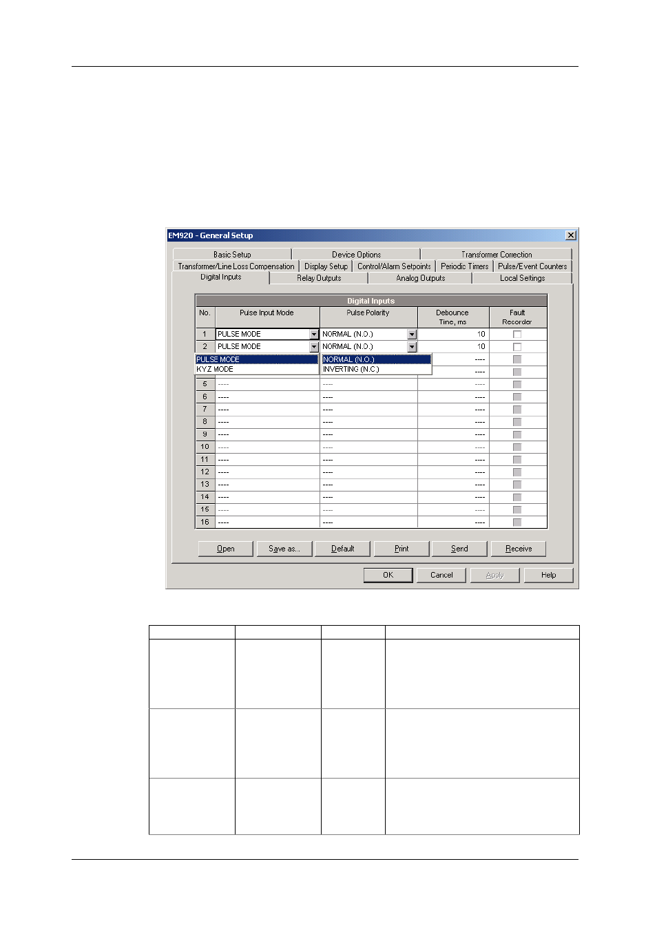 Configuring digital inputs, Igure digital inputs in your meter | SATEC EM920 Operation Manual User Manual | Page 86 / 225