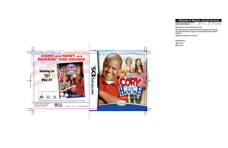 Disney Interactive Studios Cory In The House for Nintendo DS User Manual | 9 pages