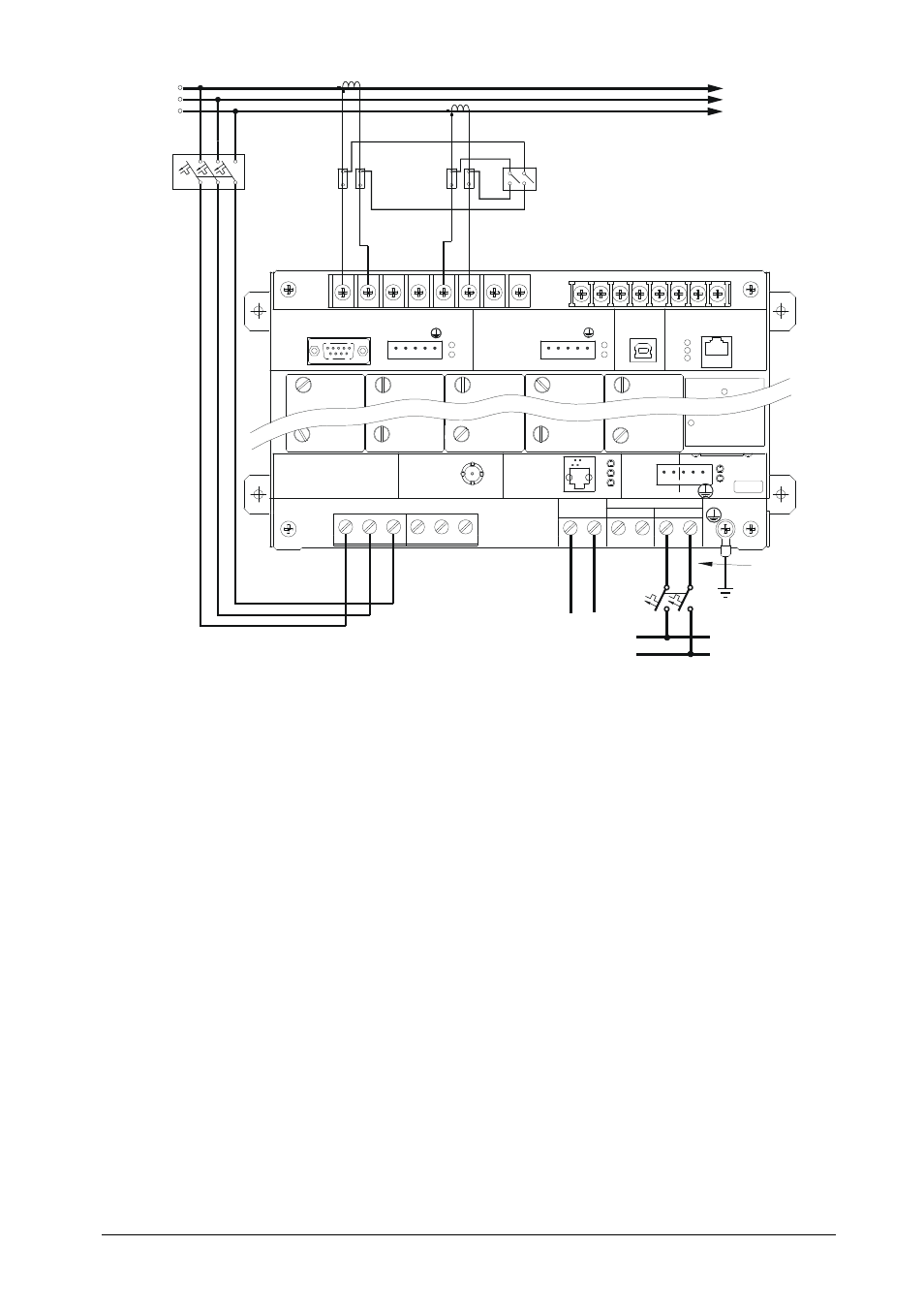 J9 j10, J14 j12, Vv v | Input voltage | SATEC SA300 ezPAC Installation Manual User Manual | Page 12 / 43