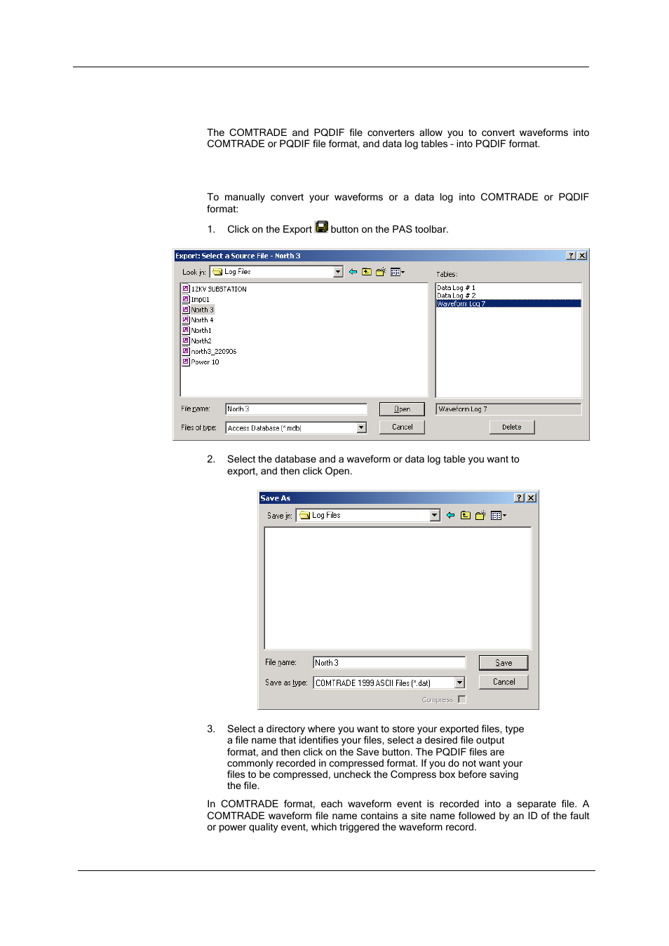 Chapter 15 comtrade and pqdif converters, Manual converting | SATEC SA300 ezPAC Operation Manual User Manual | Page 155 / 182