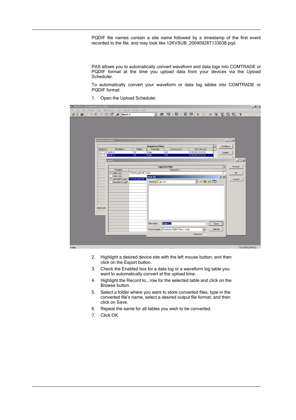 Automatic converting, Chapter 15 comtrade and pqdif converters, Manual converting | SATEC SA300 ezPAC Operation Manual User Manual | Page 156 / 182