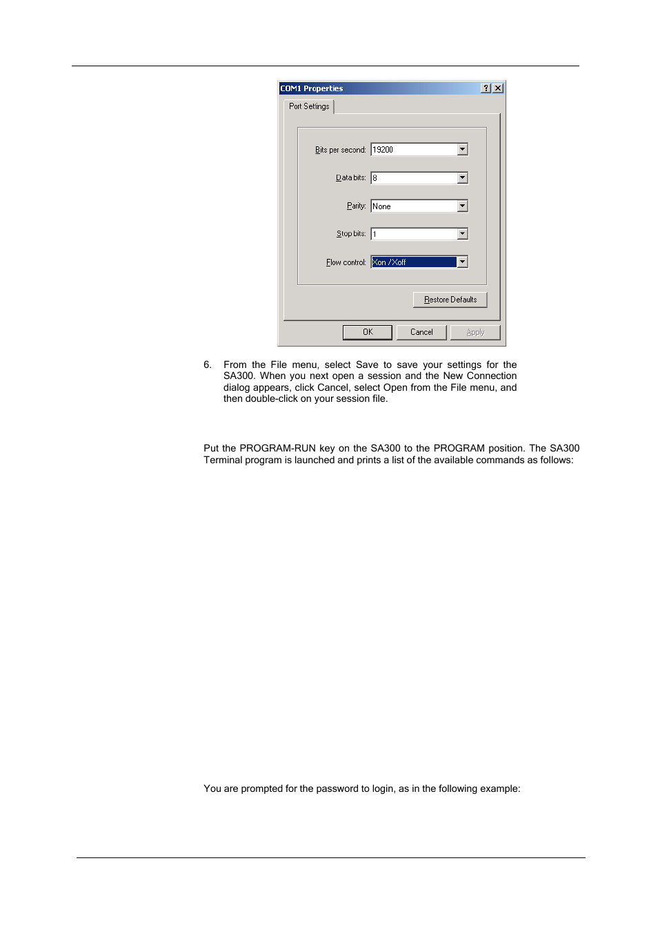 Opening a terminal session, Opening a te, In chapter 4 | SATEC SA300 ezPAC Operation Manual User Manual | Page 43 / 182