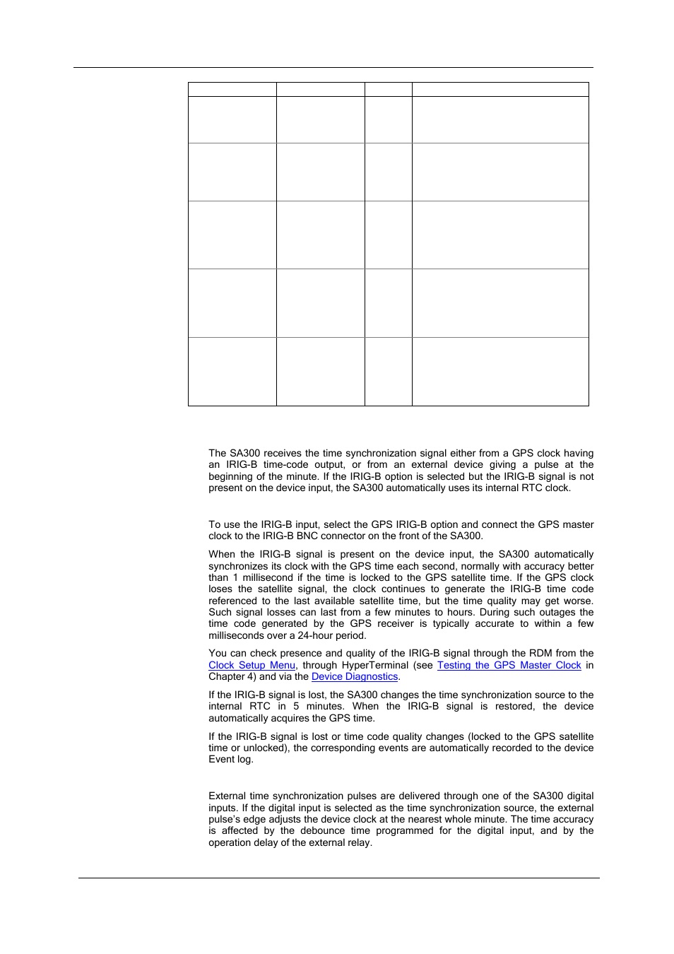 Time synchronization source, Chapter 7 programming the sa300 local settings, Sa300 substation automation unit | SATEC SA300 ezPAC Operation Manual User Manual | Page 67 / 182