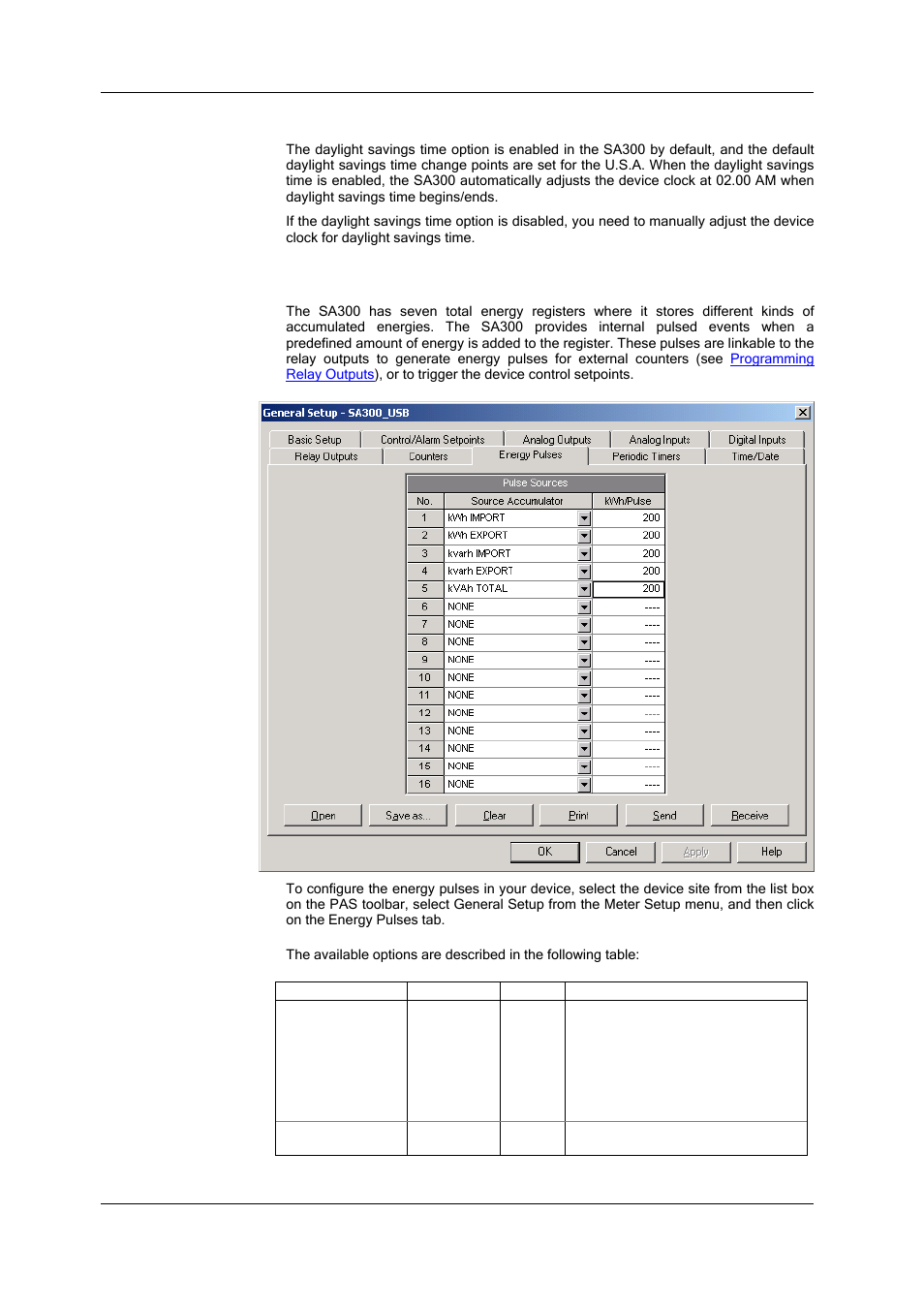 Daylight savings time, Generating energy pulses, Producing energy pulses | SATEC SA300 ezPAC Operation Manual User Manual | Page 68 / 182