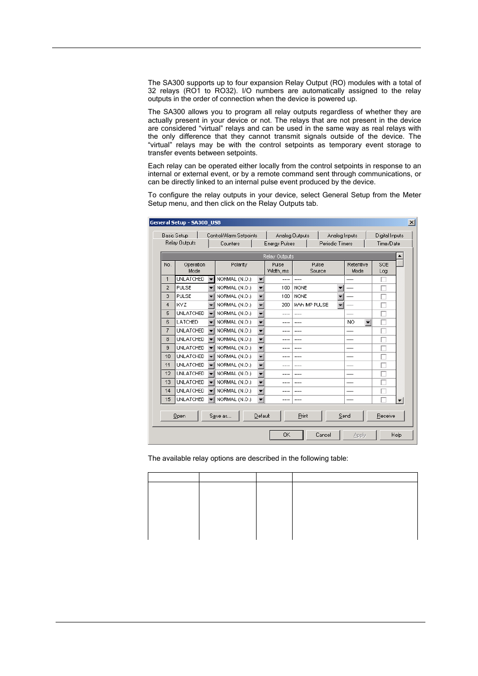 Programming relay outputs, For external counters (see, Programming | Relay outputs, Or to trigger the dev | SATEC SA300 ezPAC Operation Manual User Manual | Page 71 / 182