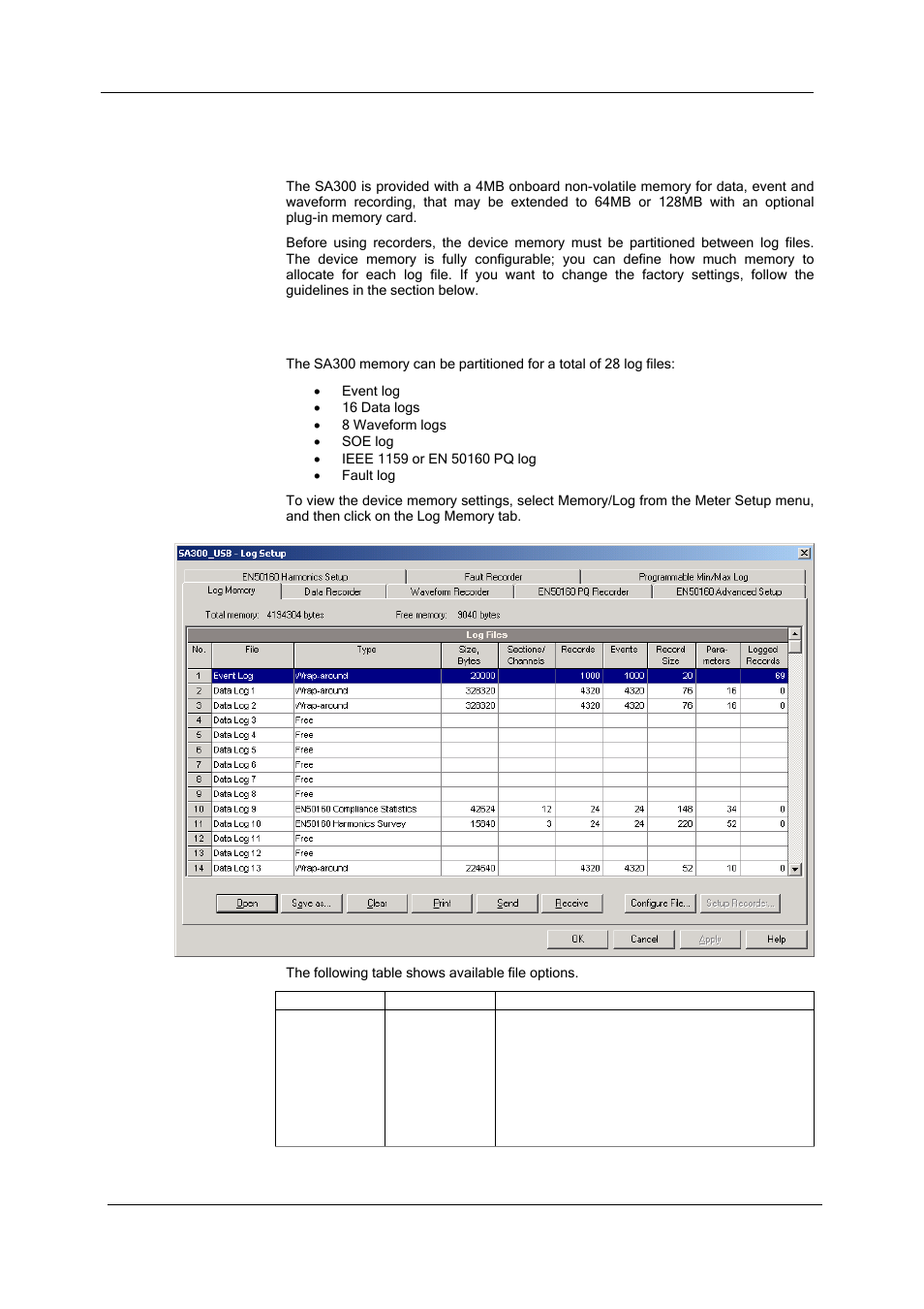 Chapter 8 configuring recorders, Configuring device memory | SATEC SA300 ezPAC Operation Manual User Manual | Page 83 / 182