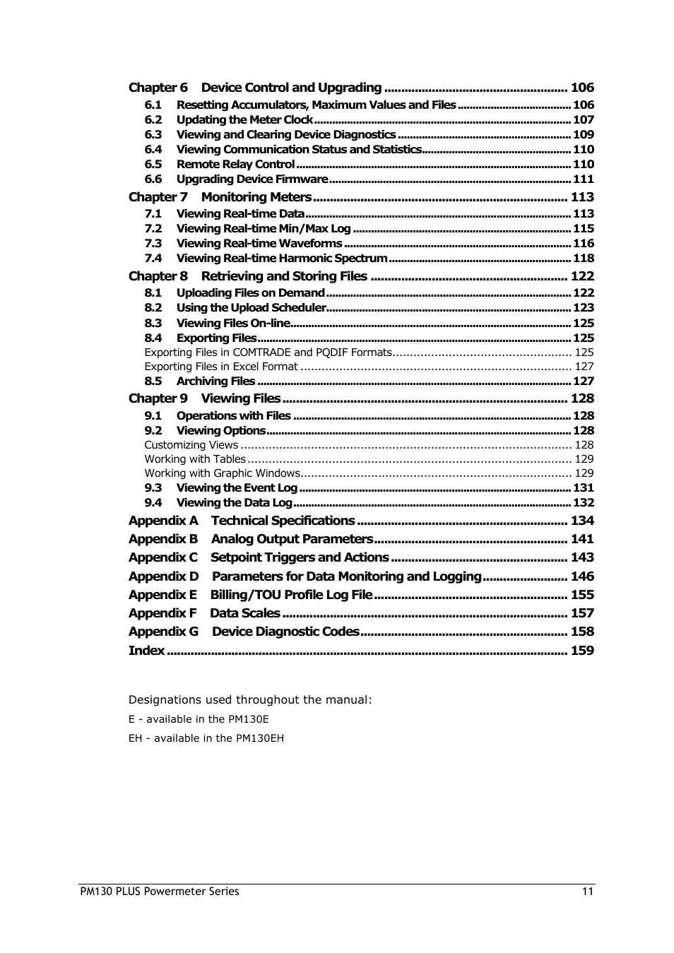 SATEC PM130 PLUS Manual User Manual | Page 11 / 159