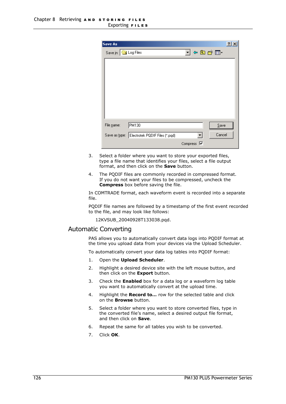 Automatic converting | SATEC PM130 PLUS Manual User Manual | Page 126 / 159