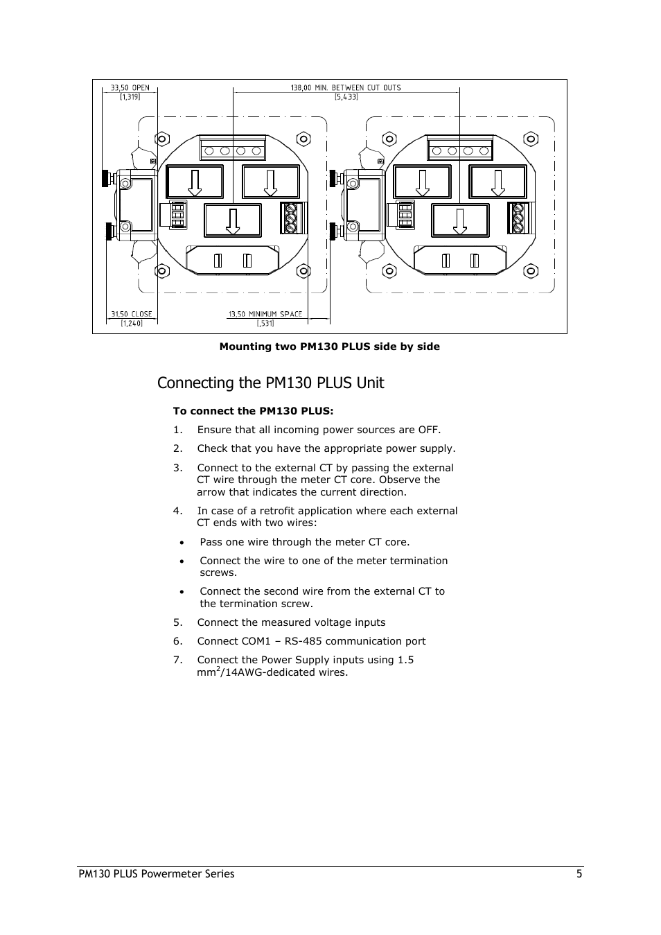 Connecting the pm130 plus unit | SATEC PM130 PLUS Manual User Manual | Page 5 / 159
