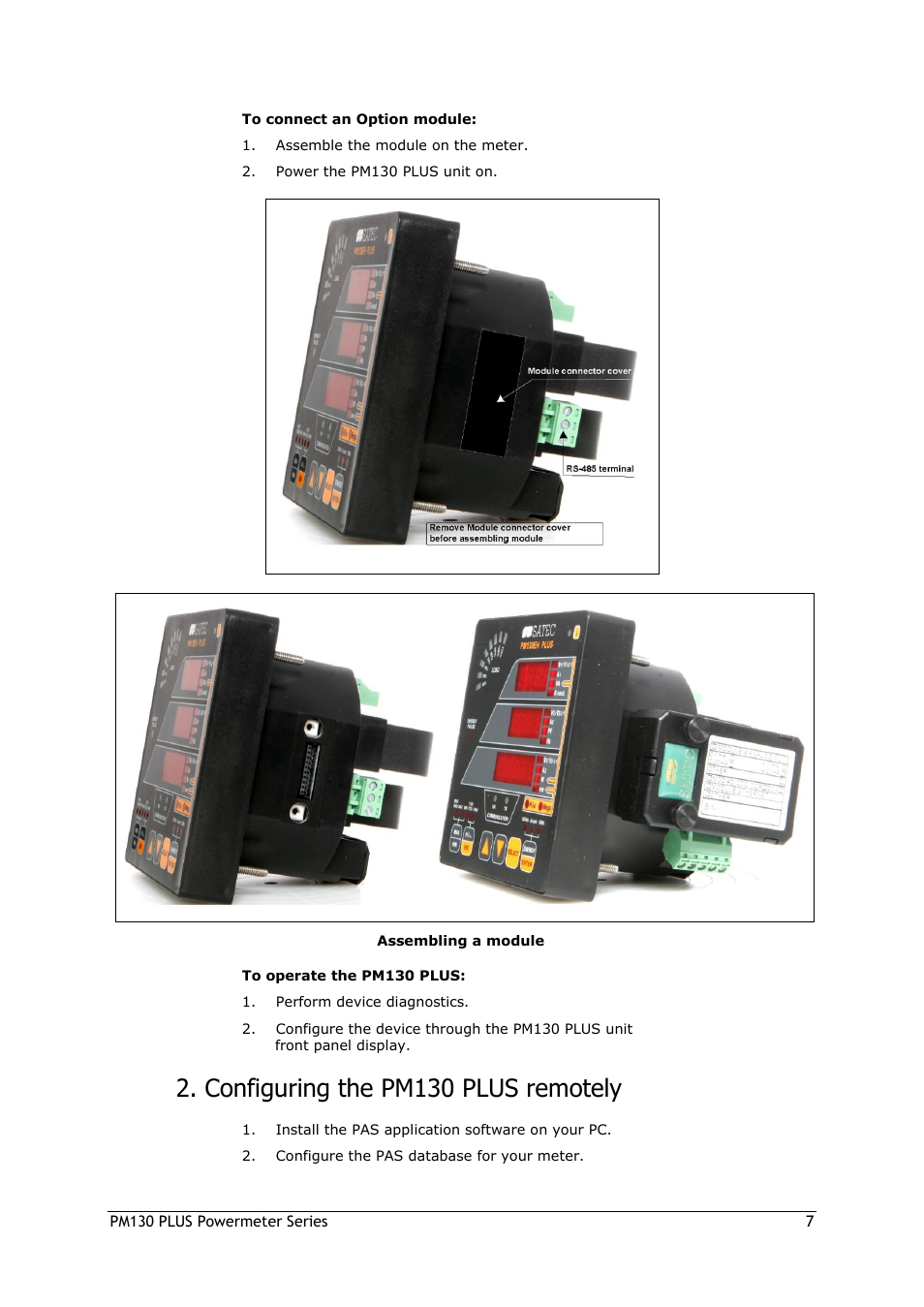 Configuring the pm130 plus remotely | SATEC PM130 PLUS Manual User Manual | Page 7 / 159