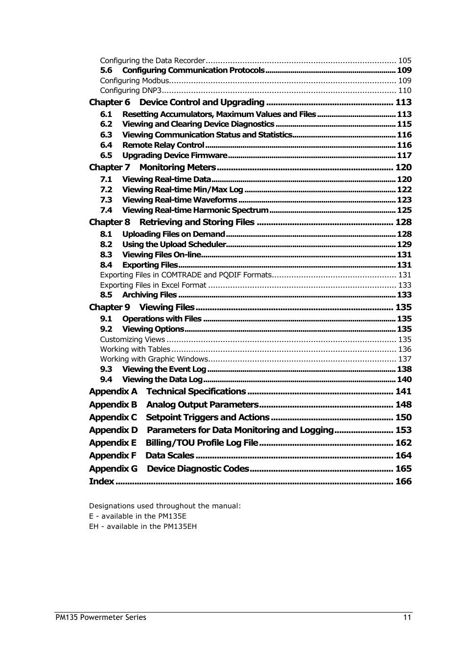 SATEC PM135 Manual User Manual | Page 11 / 166