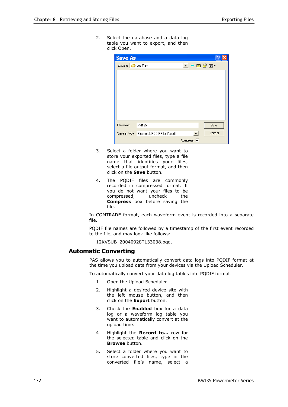 Automatic converting | SATEC PM135 Manual User Manual | Page 132 / 166