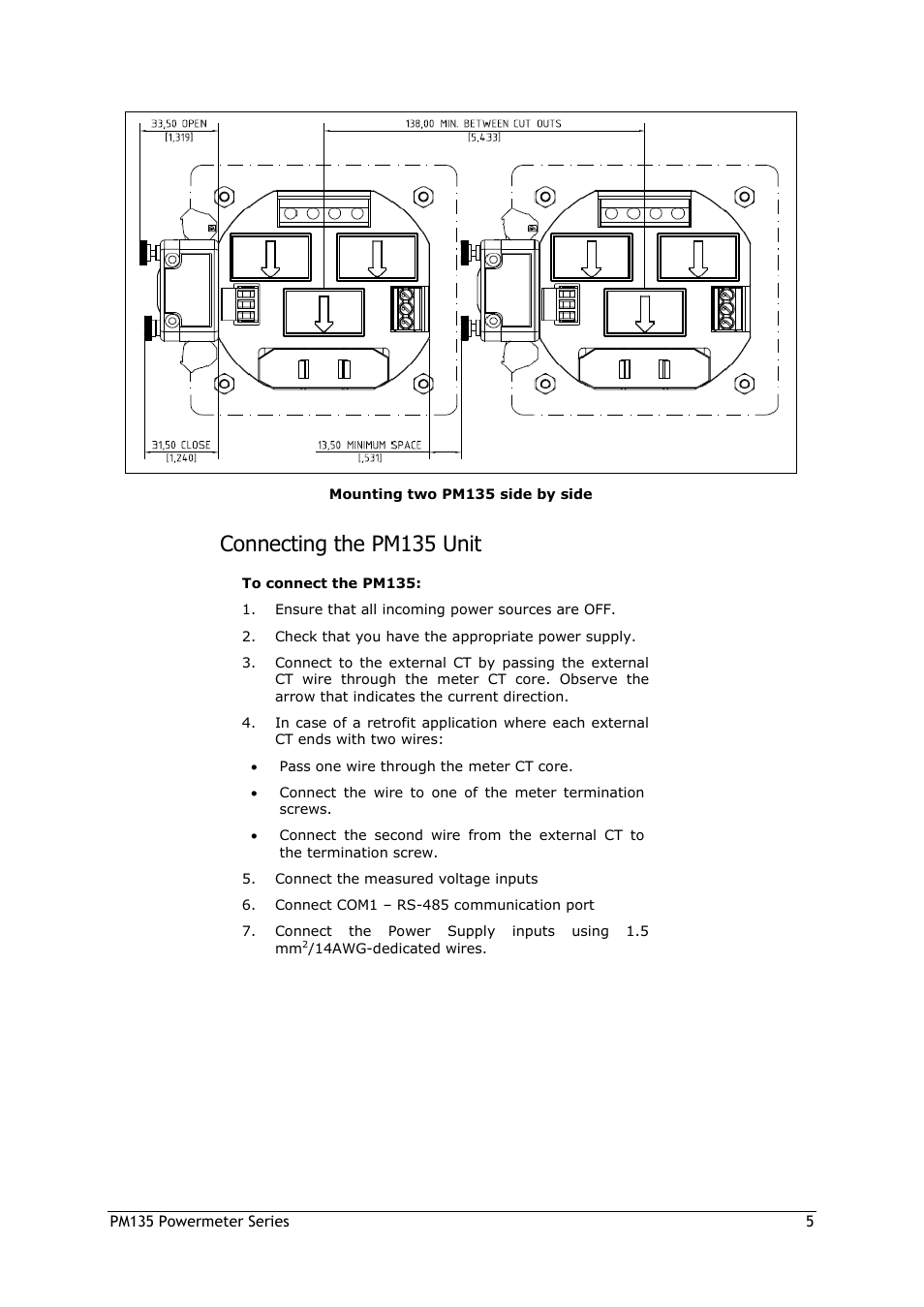 Connecting the pm135 unit | SATEC PM135 Manual User Manual | Page 5 / 166