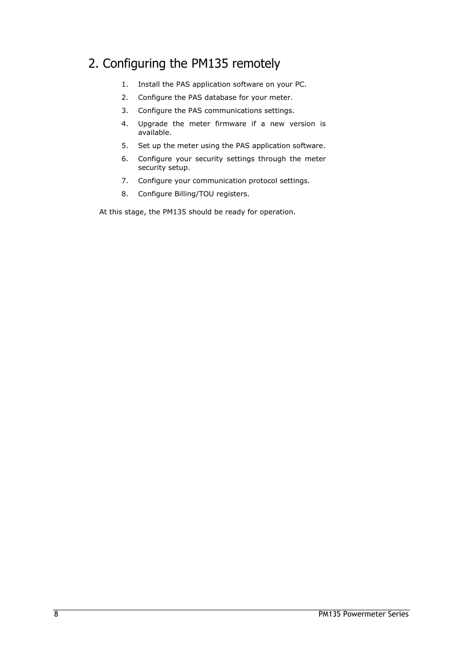 Configuring the pm135 remotely | SATEC PM135 Manual User Manual | Page 8 / 166