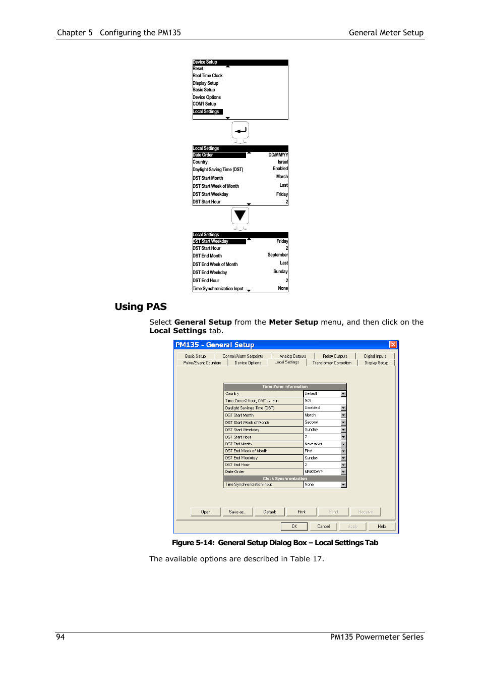 Using pas | SATEC PM135 Manual User Manual | Page 94 / 166